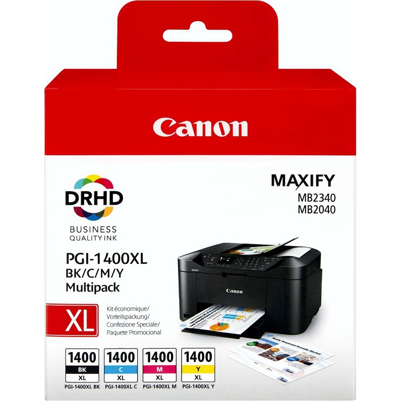 Canon PGI-1400XL Original MULTIPACK Bk, C, M, Y Ink Cartridge