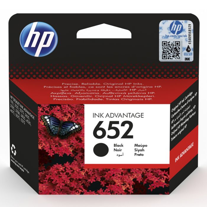 HP 652 Original Black Ink Cartridge