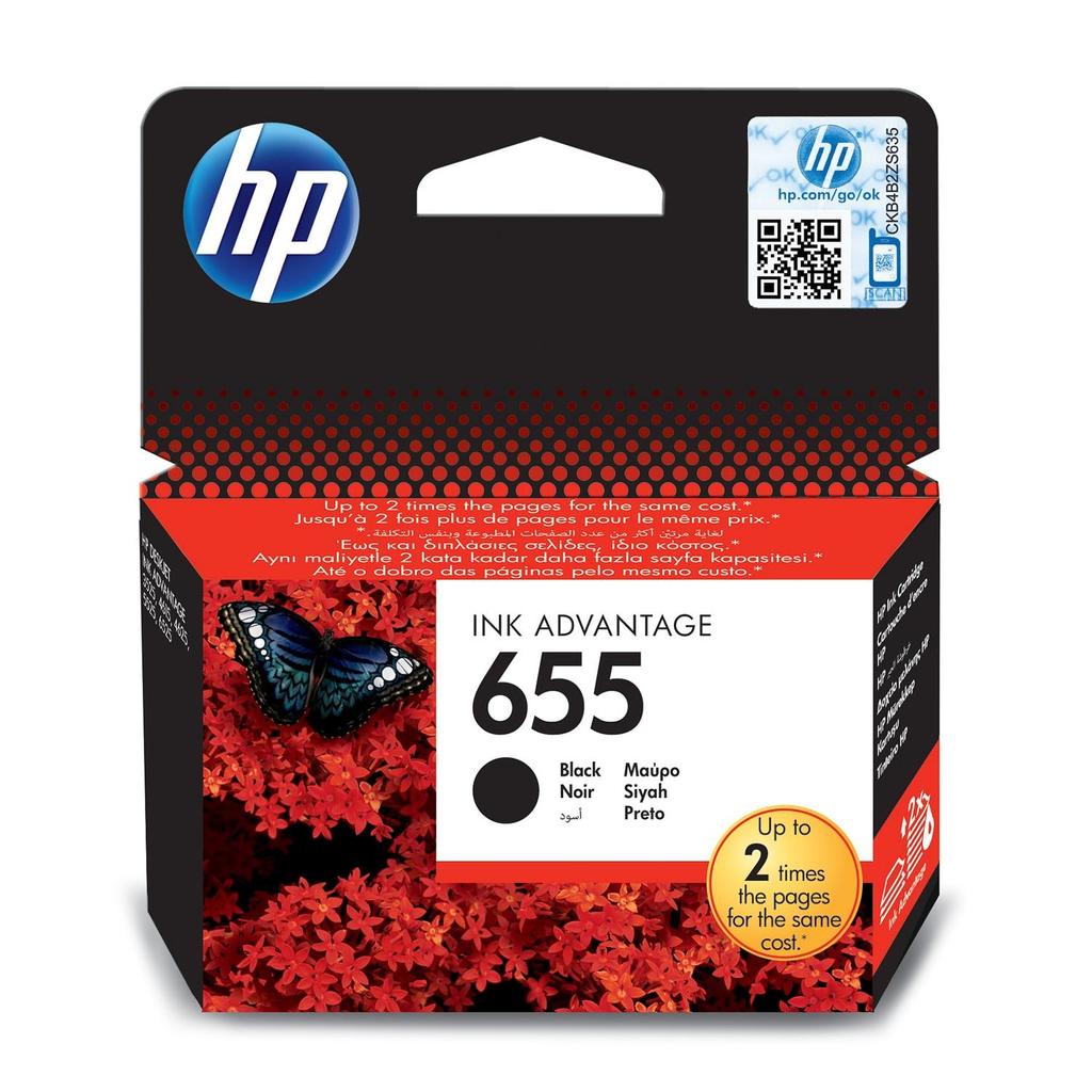 HP 655 Original – Black Ink Cartridge