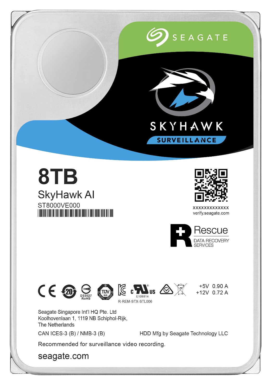 Seagate Skyhawk AI ST8000VE000 8TB 3.5″ HDD Surveillance Drives