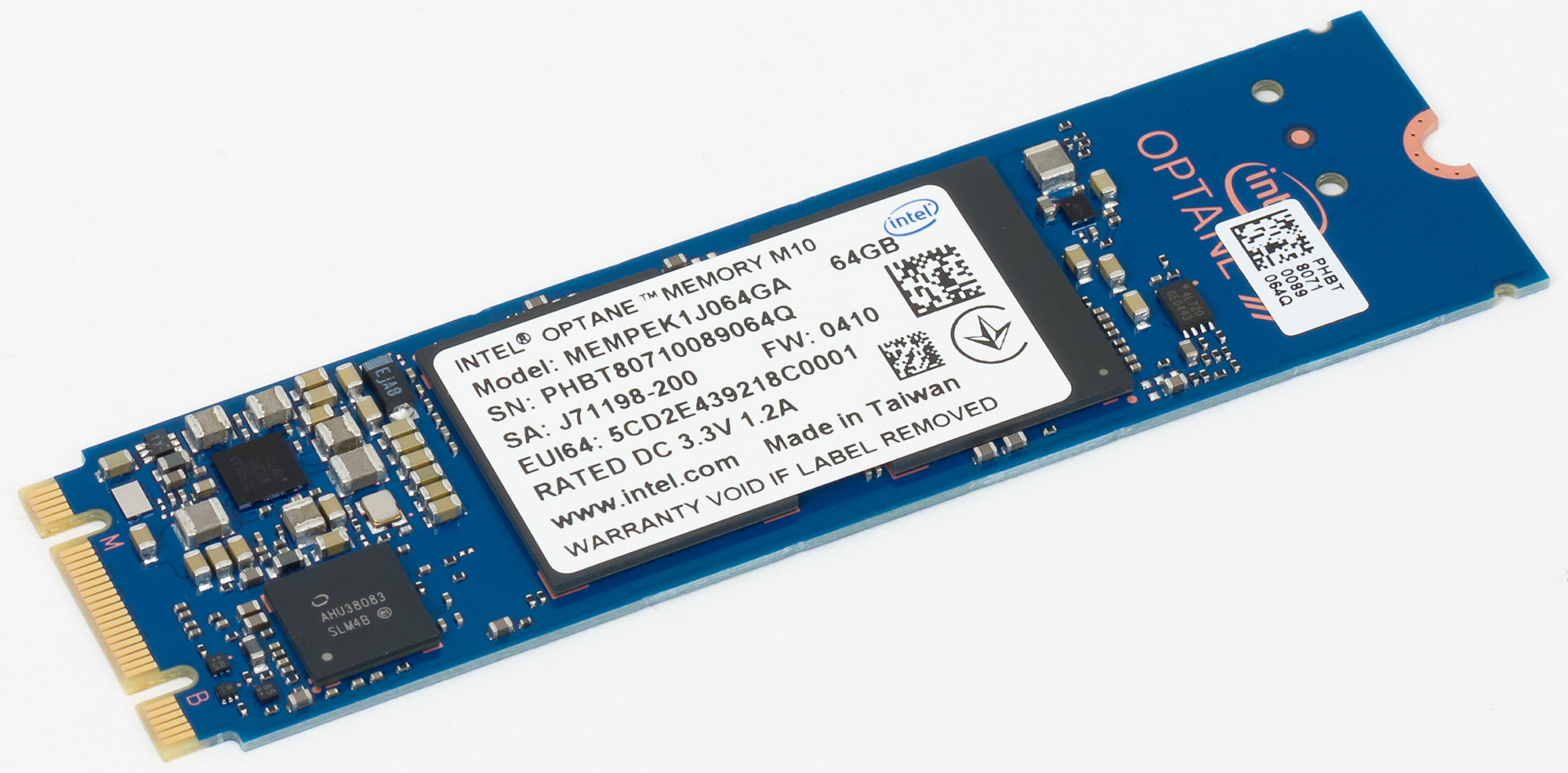 Intel® Optane™ Memory M10 Series (64GB; M.2 80mm PCIe 3.0; 20nm; 3D XPoint™)