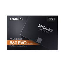 Samsung MZ-76E2T0BW 860 EVO 2 TB SSD, Read Speed up to 550 MB/s, Write Speed up to 520 MB/s