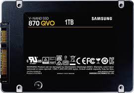 Samsung MZ-77Q1T0BW 870 QVO 1TB SSD, Read Speed up to 560 MB/s, Write Speed up to 530 MB/s