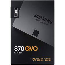 Samsung MZ-77Q4T0BW 870 QVO 4TB SSD, Read Speed up to 560 MB/s, Write Speed up to 530 MB/s