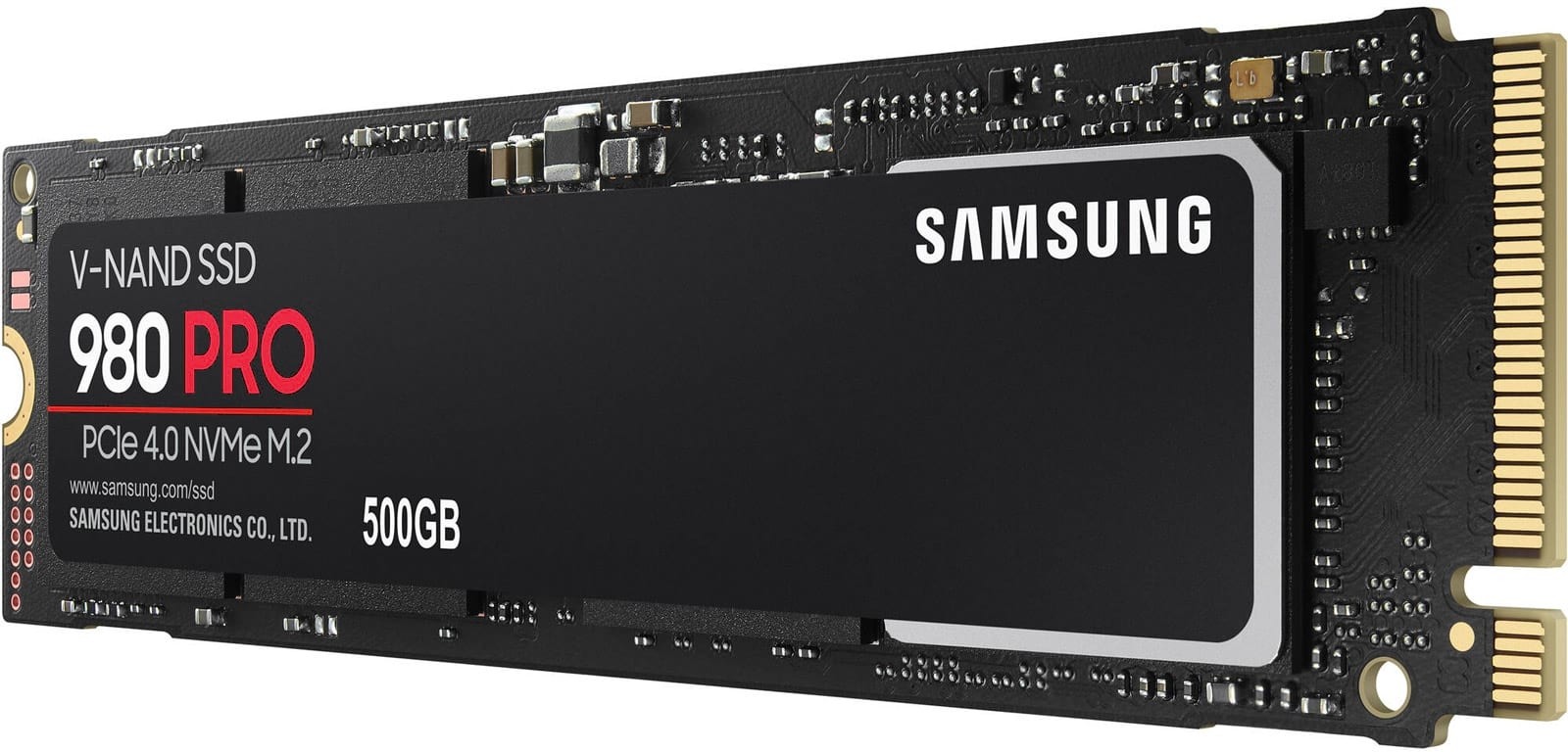 Samsung MZ-V8P500BW 980 PRO GEN4.0 X 4 NVMe 1.3c 500GB SSD, Read Speed up to 6900 MB/s, Write Speed up to 5000 MB/s