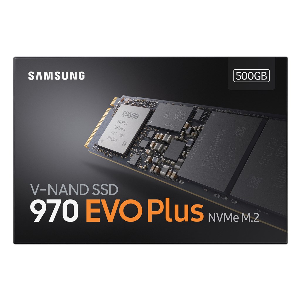 Samsung MZ-V7S500BW 970 EVO PLUS  500GB SSD, Read Speed up to 3500 MB/s, Write Speed up to 3200 MB/s,