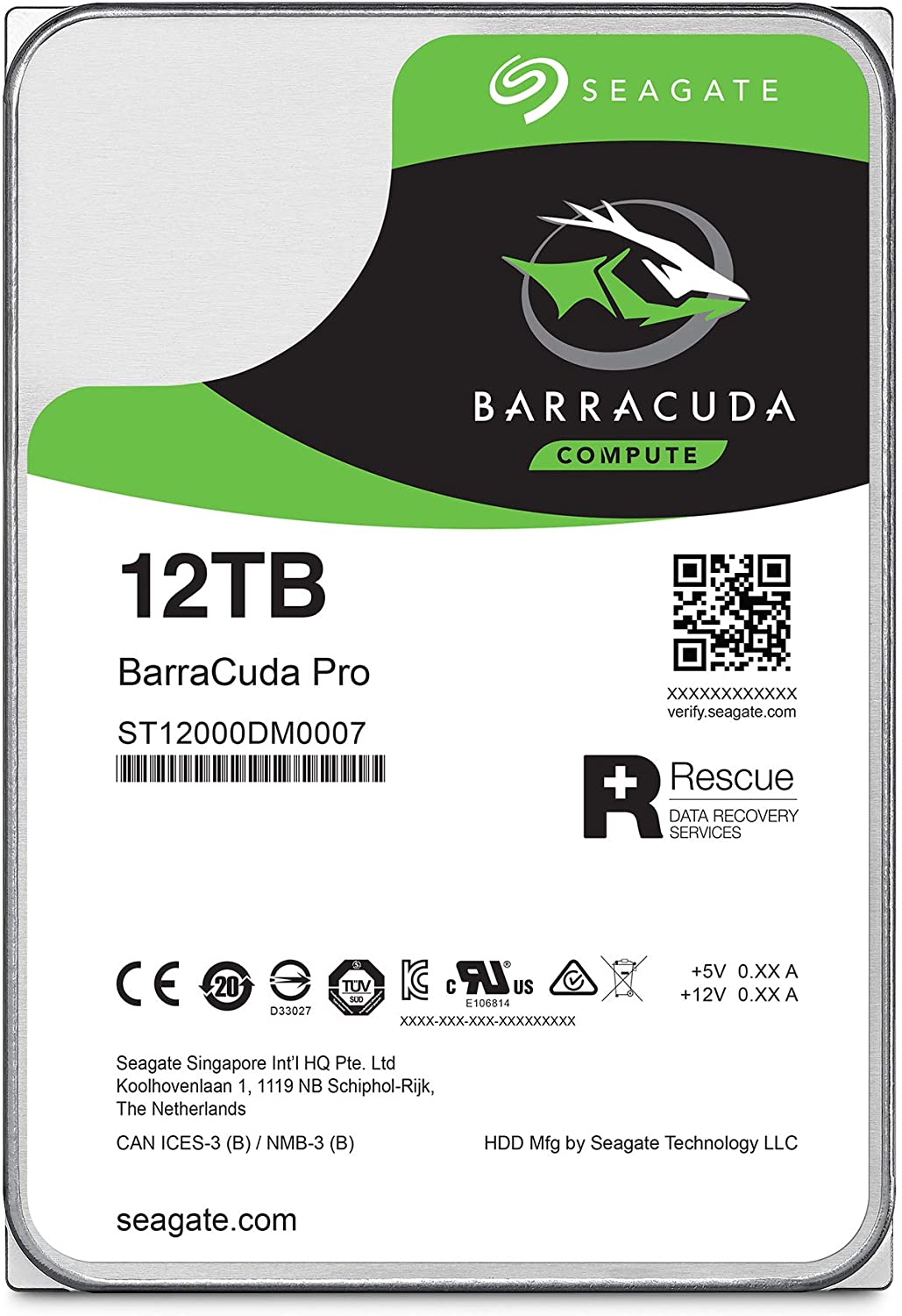 Seagate Barracuda Pro ST12000DM007 12TB 3.5″ HDD Desktop Internal drives