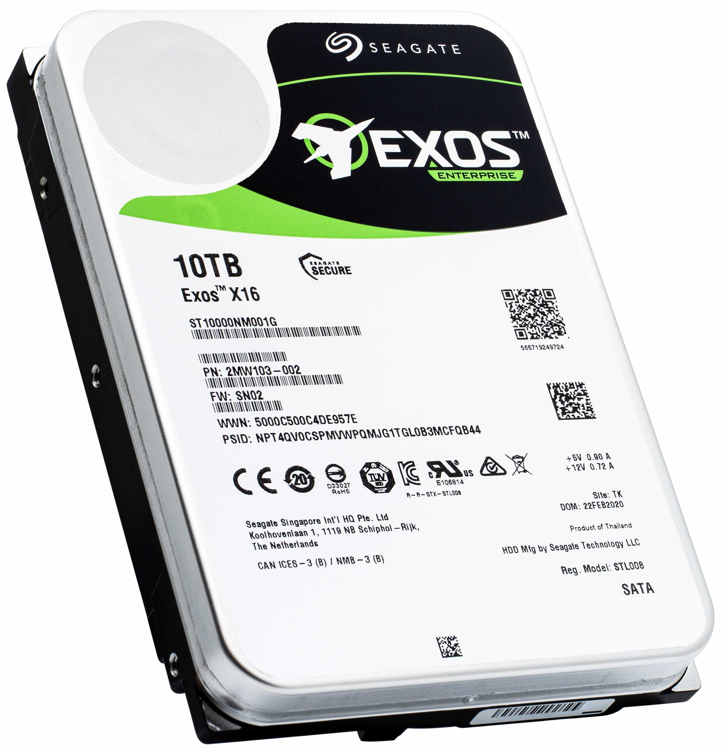 Seagate Exos X16 ST10000NM001G 10TB HDD; 3.5″ (Copy)