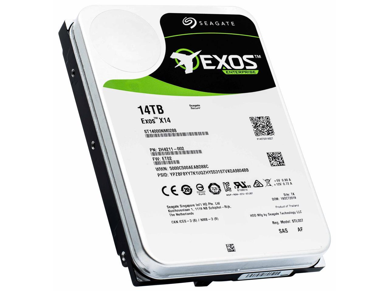 Seagate Exos X16 ST14000NM002G 14TB HDD; 3.5″