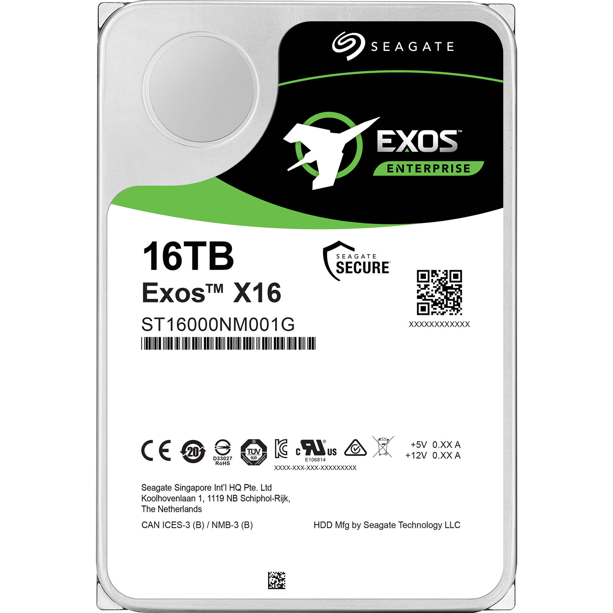 Seagate Exos X16 ST16000NM001G 16TB HDD; 3.5″