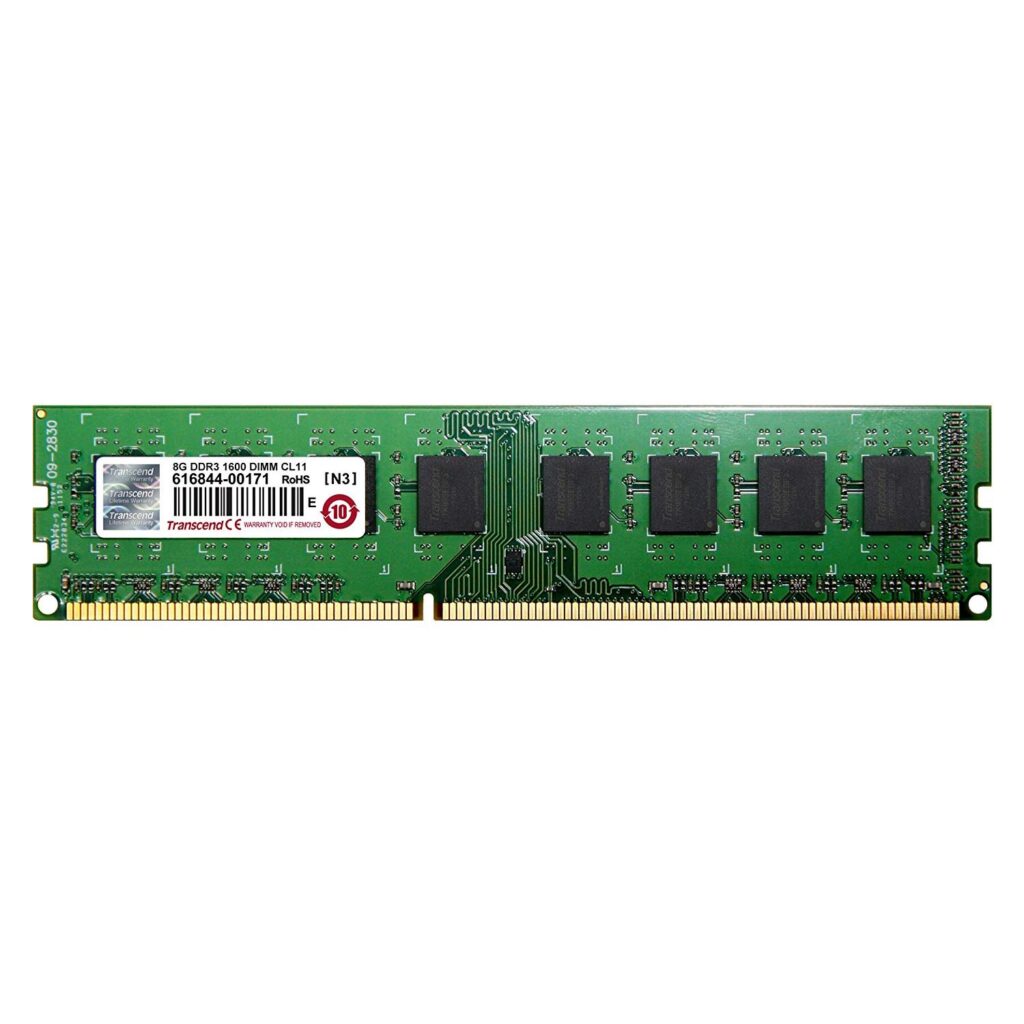 Transcend 8GB Unregistered ECC DDR3L-1600 Low-Voltage 240-Pin ECC DIMM