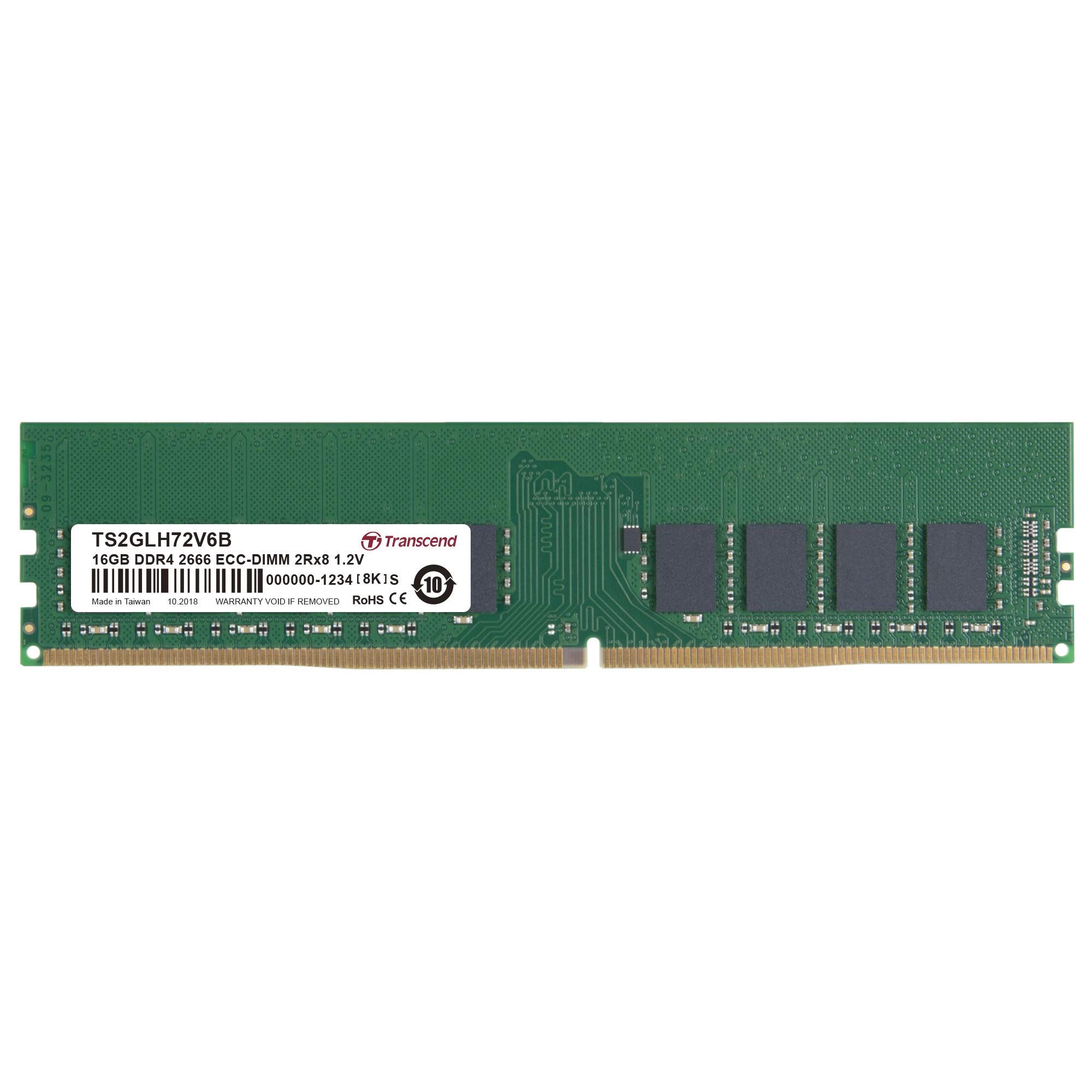 Transcend 16GB Unregistered ECC DDR4-2666 288-Pin DIMM