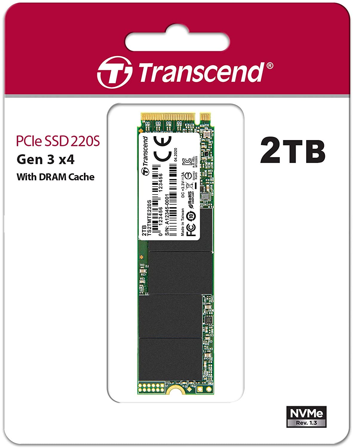 Transcend MTE220 Series 2 TB M.2 2280 PCIe Gen3 x4 SSD