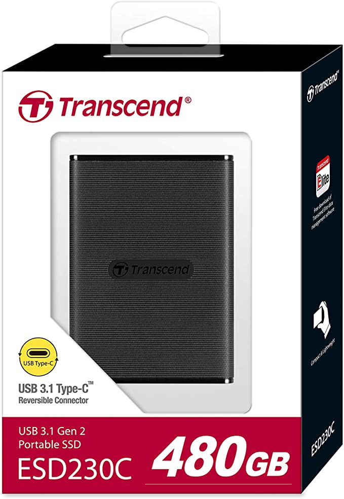 Transcend ESD230C 480GB USB3.1/USB Type A and Type C OTG Portable External SSD