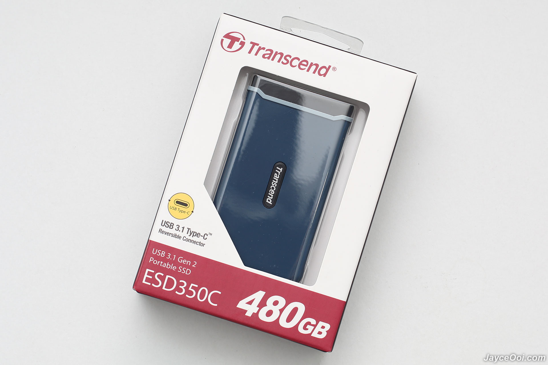 Transcend ESD350C 480GB USB3.1 Gen 2 USB Type A & TypeC OTG Portable External SSD