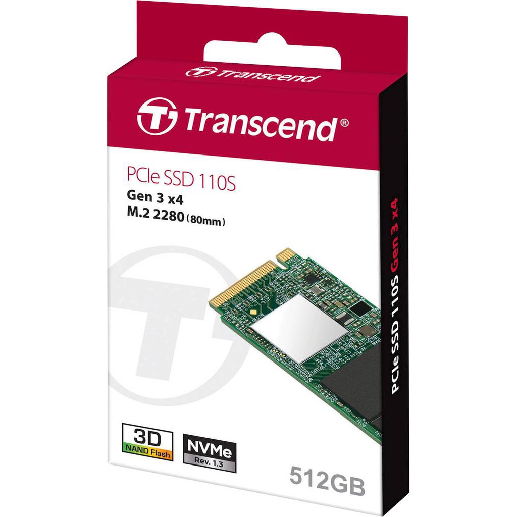 Transcend MTE110 Series 512GB M.2 2280 PCIe Gen3 x4 SSD