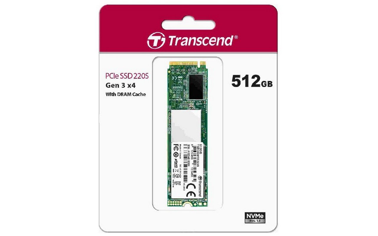 Transcend MTE220 Series 512GB M.2 2280 PCIe Gen3 x4 SSD