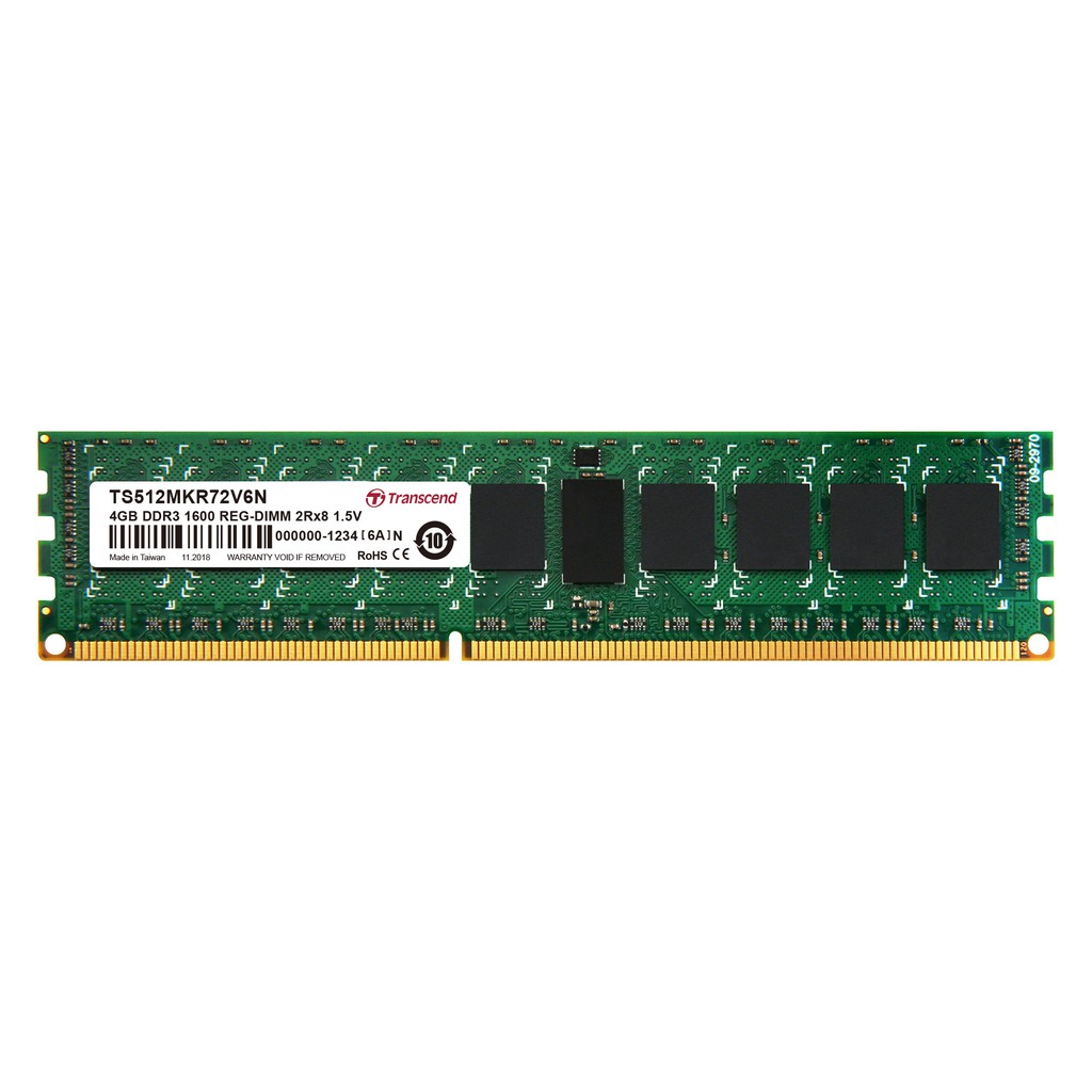 Transcend 4GB Registered ECC DDR3-1600 240-Pin REG-DIMM