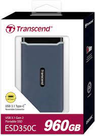 Transcend ESD350C 960 GB USB3.1 Gen 2 USB Type A & Type C OTG Portable External SSD