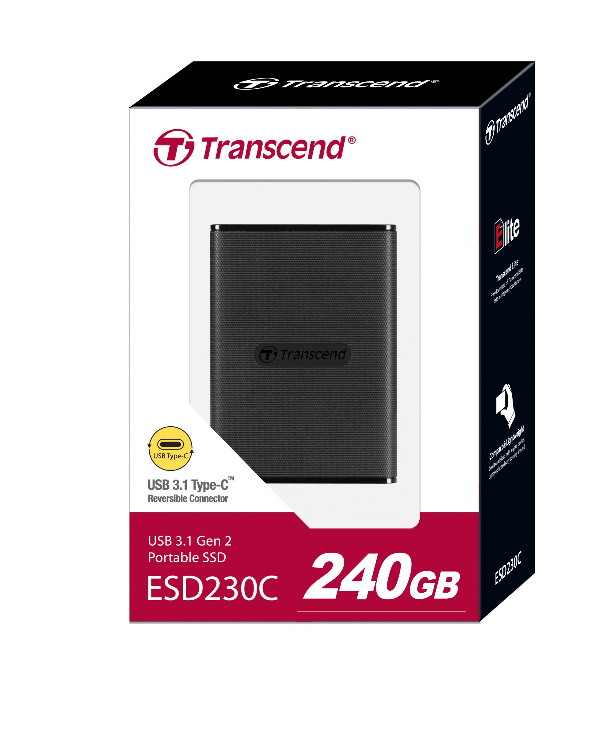 Transcend ESD230C 240GB USB3.1/USB Type A and Type C OTG Portable External SSD