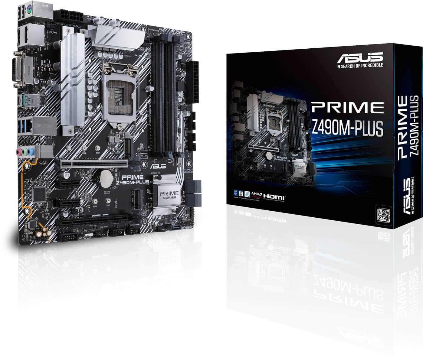 ASUS PRIME Z490M-PLUS Intel® Socket 1200 for 10th Gen Intel® Core™, Pentium® Gold and Celeron® Processors