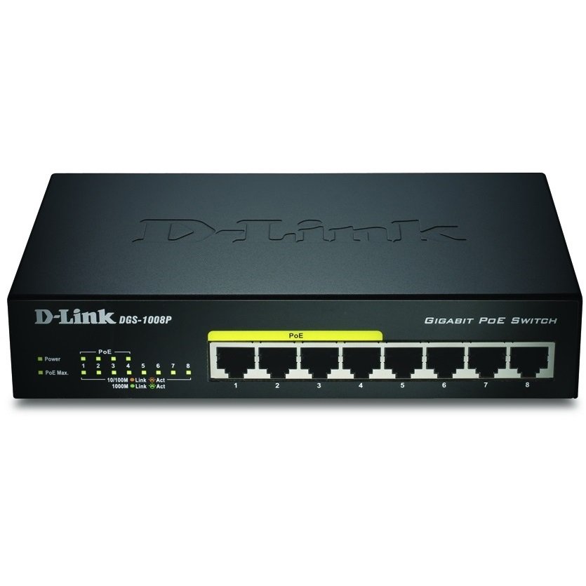 D-Link 8-Port Gigabit Unmanaged Desktop PoE Switch;