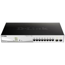 D-Link 8-ports 10/100/1000Base-T PoE Smart Switch plus 2 SFP ports
