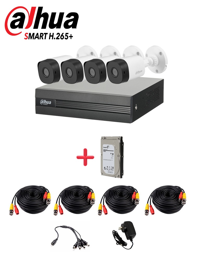 Dahua 4CH 2MP Bullet Camera KIT +100M + 1TB HDD