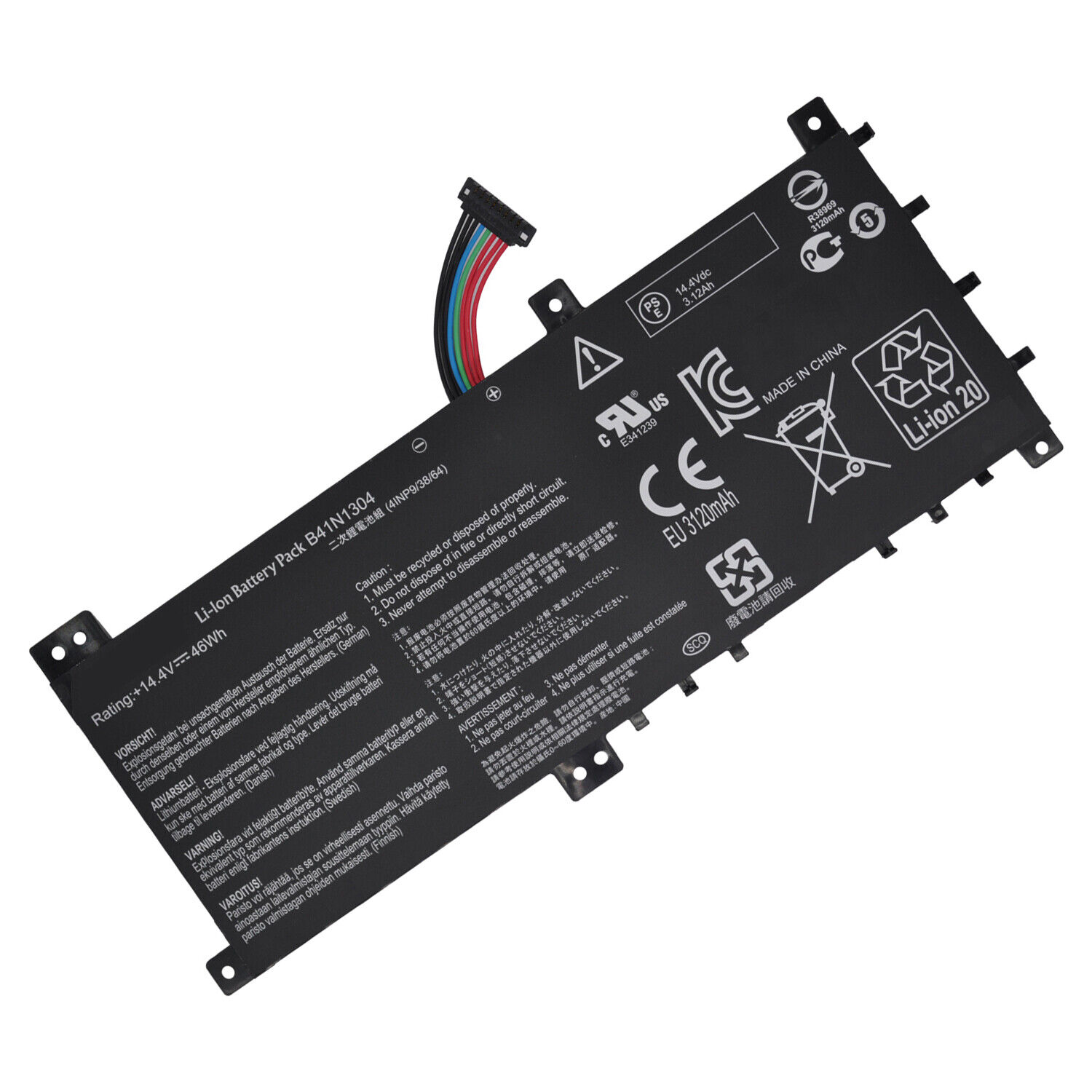 Battery for Asus VivoBook V451LA, V451LA-DS51T, X756UJ, V451L (B41N1304)